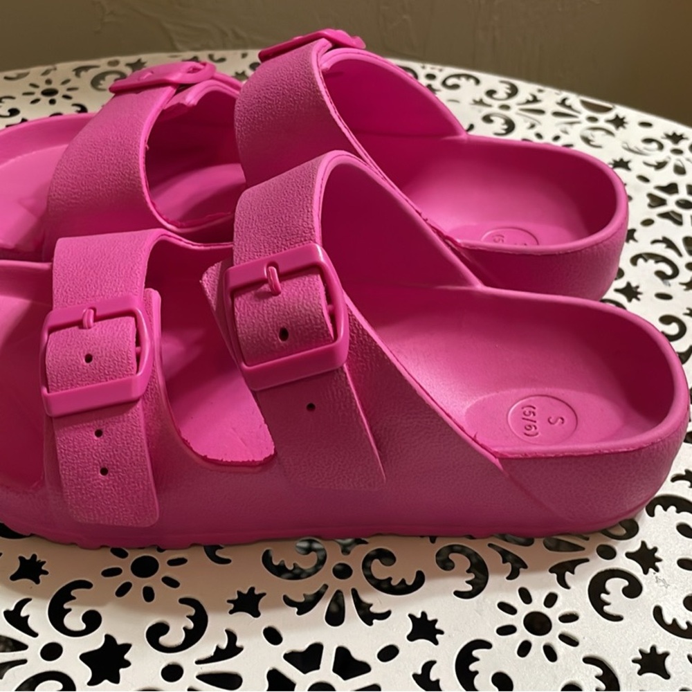 Vibrant Pink Kids Sandals